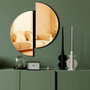 Wallity Ozgl522 Espejo Decorativo Dorado Elegante para Hogar con Acabado Sofisticado
